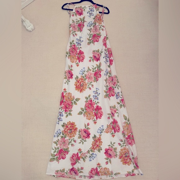 Reformation Seila Floral Linen Halter Maxi Dress - Picture 2 of 3